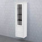 Högskåp Björbo Badrum Valhall Vitrinlucka med Två Lådor